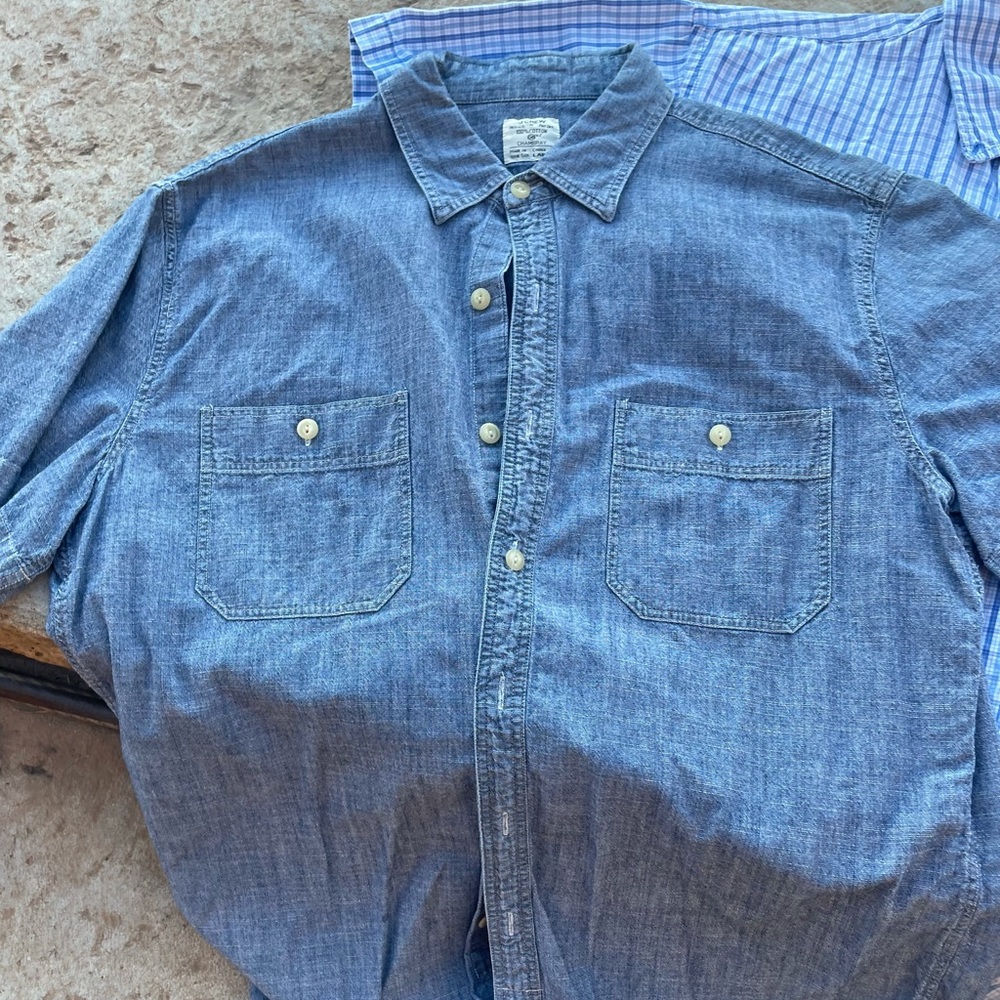 Two Ss Gap Button Downs; Sz L - image 2